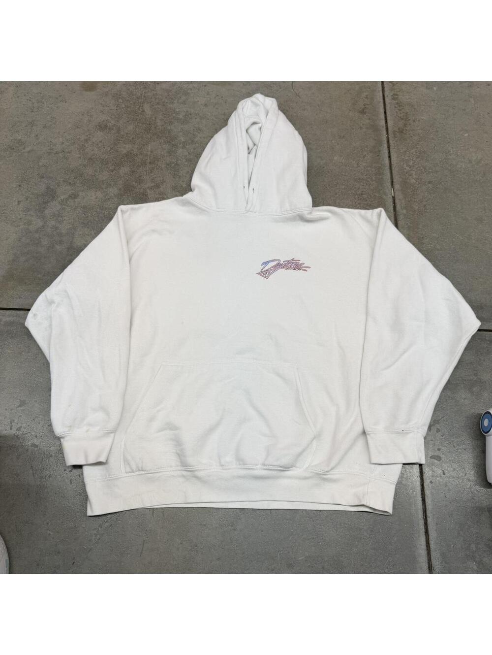 vintage daytona beach florida biker white hoodie size xl - Picture 3 of 8